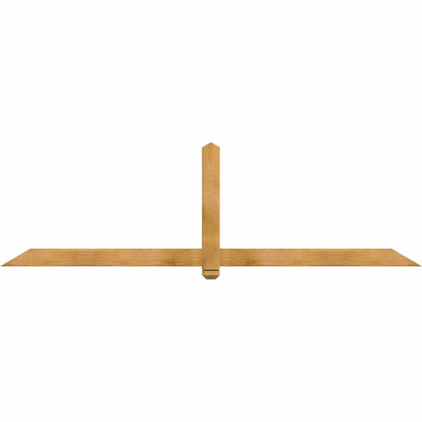 Ekena Millwork Eugene Rough Sawn Timber Gable Bracket, Western Red Cedar, 96"W x 28"H x 2"D x 4"F, 7/12 Pitch GBW096X28X0204EUG00RWR - main